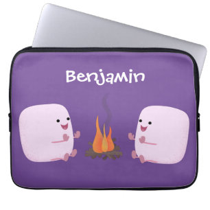 Capa Para Notebook Marshmallows cor-de-rosa lindos por desenhos anima