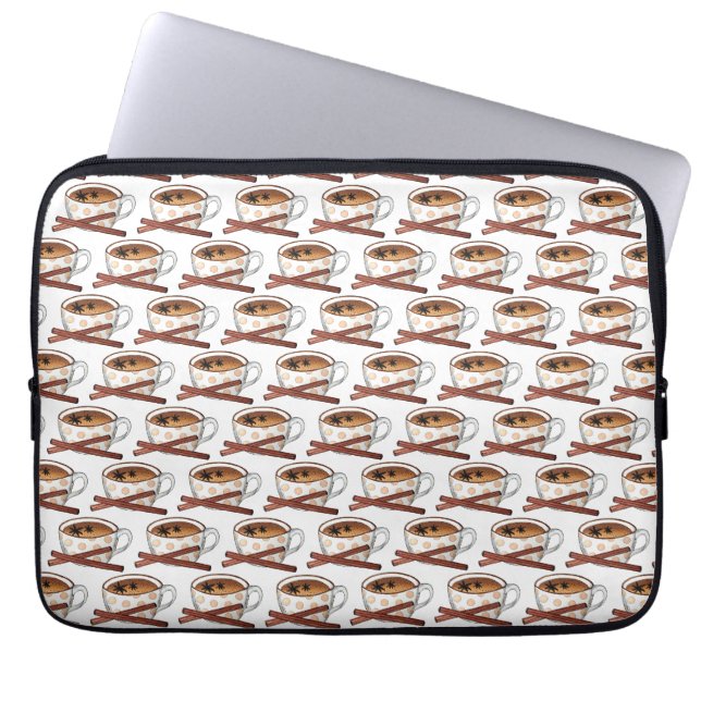 Capa Para Notebook Masala Chai Teacup Indiano Esparso Chá Preto Cuppa (Frente)