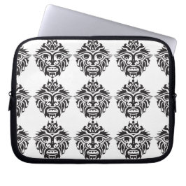 Capa Para Notebook Máscara Tribal - Bolsa de laptop Neoprene de 10 po