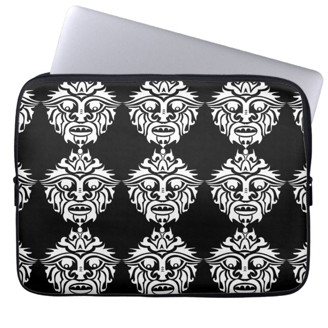 Capa Para Notebook Máscara Tribal - Bolsa de laptop Neoprene de 13 po (Frente)