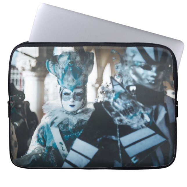 Capa Para Notebook Máscaras de Carnaval em Veneza, Itália (Frente)