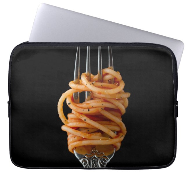 Capa Para Notebook Massas cuspidas num Fork, espaguete de Comida (Frente)
