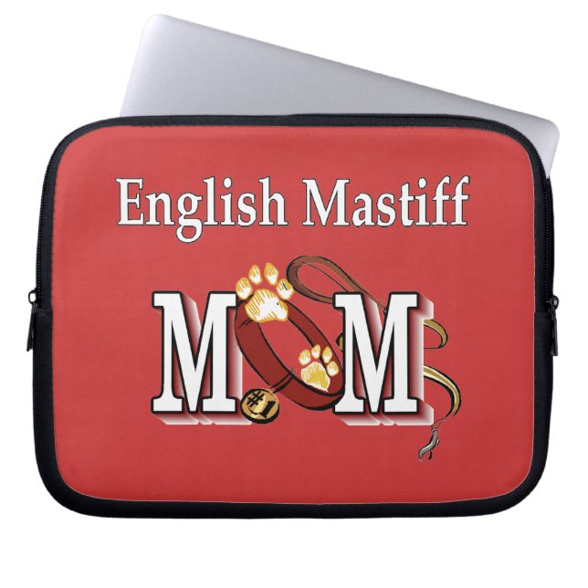 Capa Para Notebook Mastiff de Inglês, Mamãe Oferta (Frente)