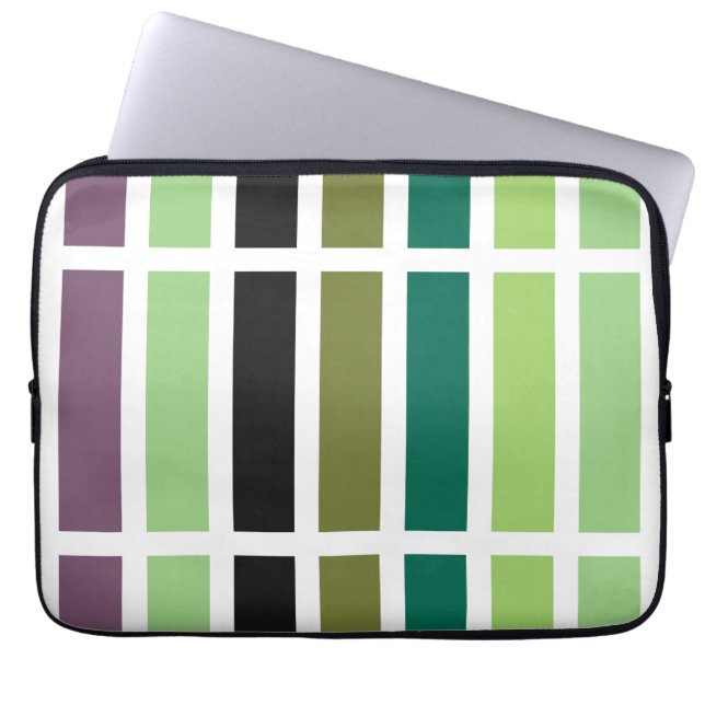 Capa Para Notebook Matizes Pretos Roxos Verdes (Frente)