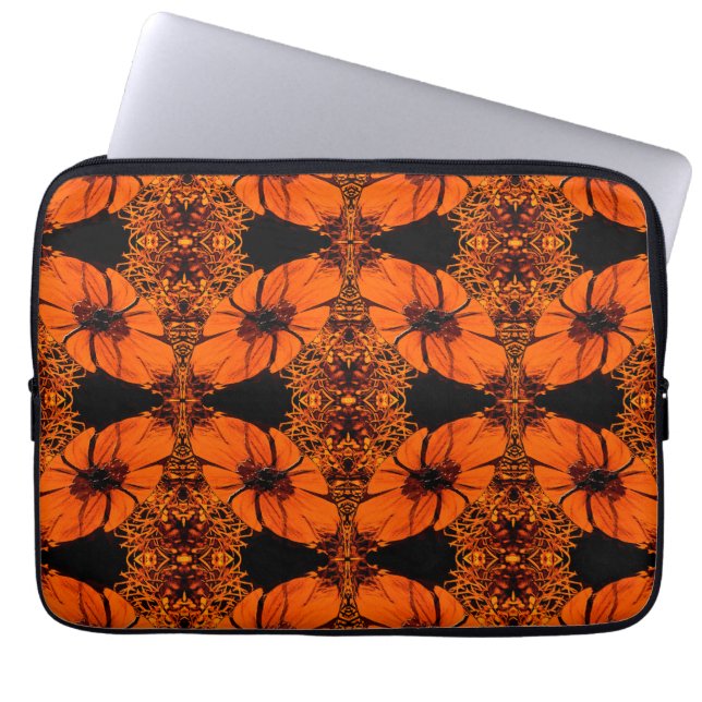 Capa Para Notebook Matriz de flores de outono...... (Frente)