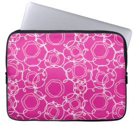 Capa Para Notebook Matriz Floral Abstrata (Rosa Quente) Arte Fino