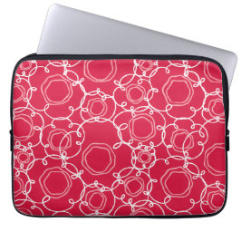 Capa Para Notebook Matriz Floral Abstrata (Vermelho) Arte Refinada
