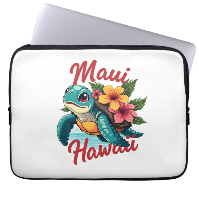 Capa Para Notebook Maui Hawaii T Shirt Girl Miúdas Crianças Tartaruga (Frente)