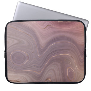 Capa Para Notebook Mauve Strata Rosa Rosa Rosa Dusta, Dourada Aglom