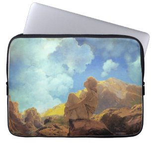 Capa Para Notebook Maxfield Parrish Manhã 1922 Nuvem Azul Arte Fina