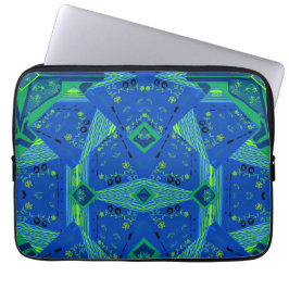 Capa Para Notebook Mazipoodles Origami Chintz Blue Green