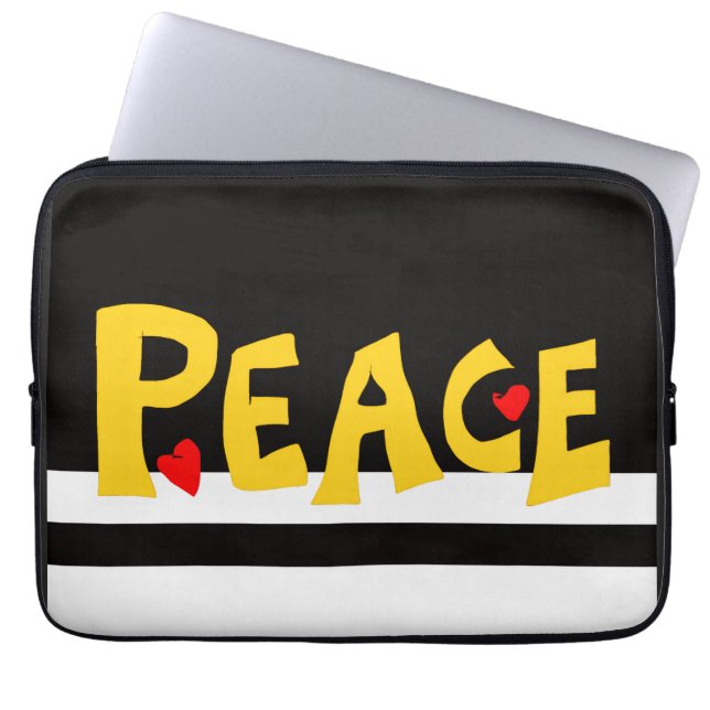 Capa Para Notebook MAZIPOODLES Paz Amarela (Frente)