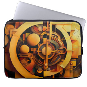 Capa Para Notebook Mecanismo Dourado Abstrato Steampunk