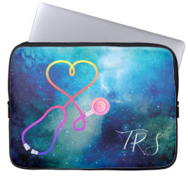 Capa Para Notebook Médico ou Enfermeiro Azul