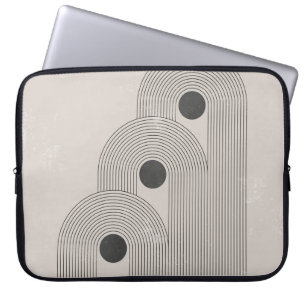 Capa Para Notebook médio-século abstrato, formas geométricas de equil