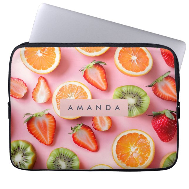 Capa Para Notebook Medley de Frutas de Verão Vibrantes Personalizadas (Frente)