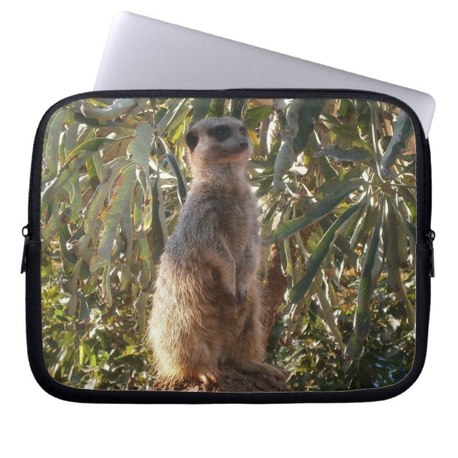 Capa Para Notebook Meerkat Em Guarda, (Frente)
