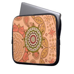 Capa Para Notebook Mehndi Fantasy, Dourado Laptop