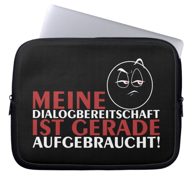 Capa Para Notebook Meine Dialogbereitschaft aufgebraucht! (Frente)