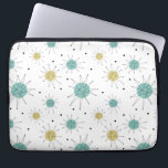 Capa Para Notebook Meio século Azul Aqua Amarelo Franciscan Starburst<br><div class="desc">Este fabuloso meio século de bolsa de laptop moderna apresenta o Franciscan Starbursts nas cores azul e amarelo,  o que adicionará um splash colorido ao seu computador!</div>