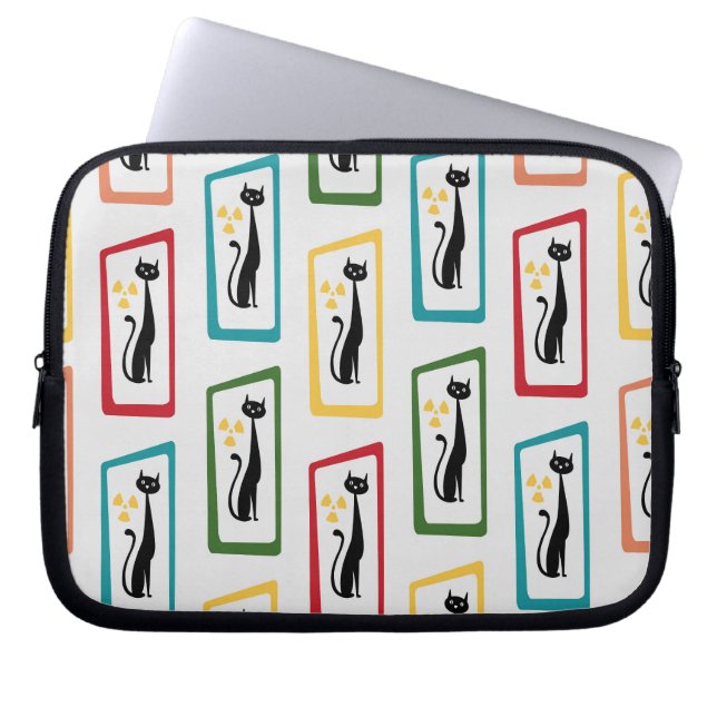 Capa Para Notebook Meio século de Gato Moderno de Schrödinger multico (Frente)