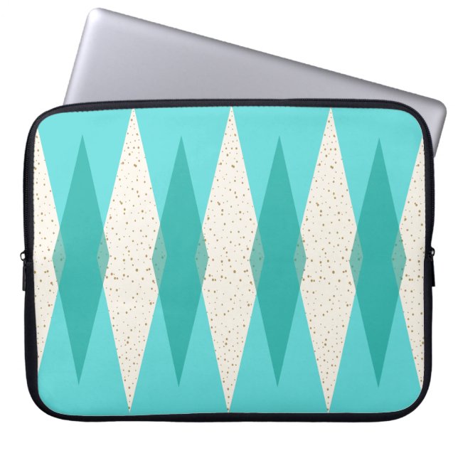 Capa Para Notebook Meio século Modern Argyle Bolsa de laptop (Frente)