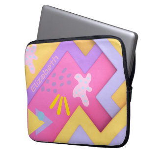 Capa Para Notebook Meio século moderno de tendência geométrica rosa