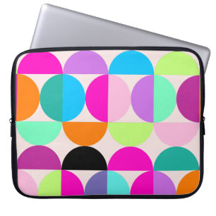 Capa Para Notebook Meio século moderno padrão geométrico colorido