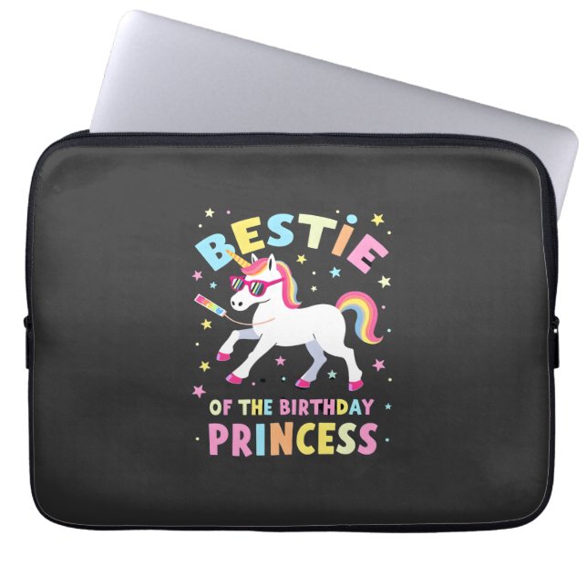 Capa Para Notebook Melhor Amiga da Princesa de Aniversário Menina Dab (Frente)