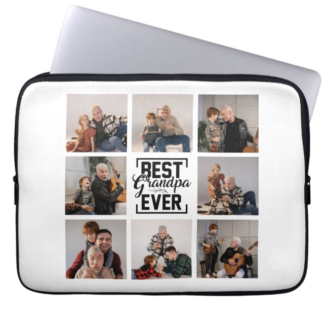 Capa Para Notebook Melhor Avô do Mundo 8 Colagem de Fotos  Capinha de (Frente)