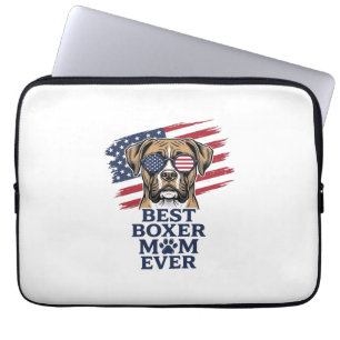 Capa Para Notebook Melhor Camisa de Cachorro Patriota para Mãe de Box