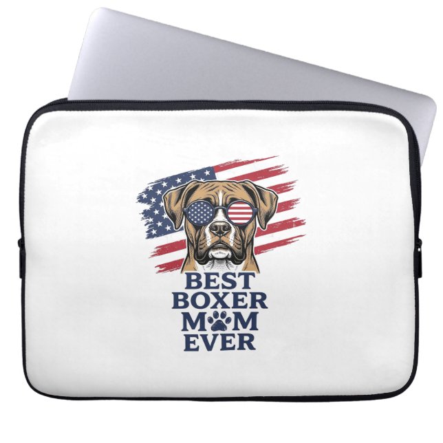 Capa Para Notebook Melhor Camisa de Cachorro Patriota para Mãe de Box (Frente)