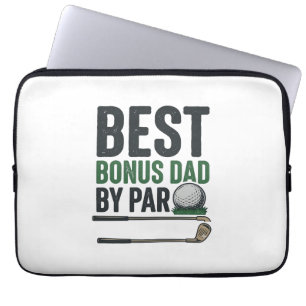 Capa Para Notebook Melhor Pai Bônus por Par Camiseta de Golfe Design_