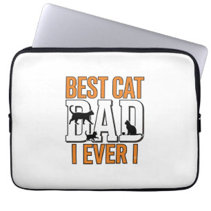 Capa Para Notebook Melhor Pai de Gato de Todos os Tempos Camisa Vinta