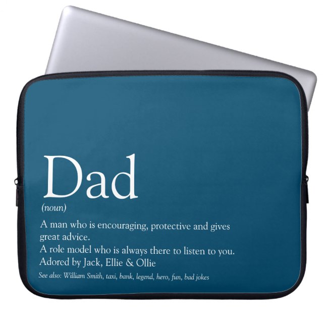 Capa Para Notebook Melhor Pai do Mundo Definicao Azul (Frente)