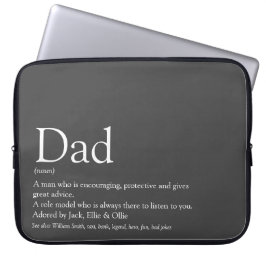 Capa Para Notebook Melhor Pai do Mundo Pai Definition Cinza