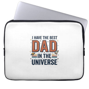 Capa Para Notebook Melhor Pai do Universo Design de Vetor Espacial_1