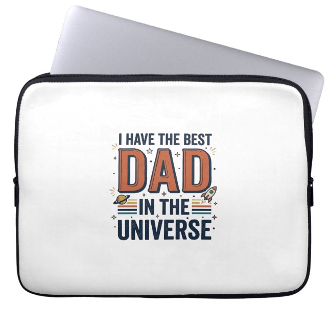 Capa Para Notebook Melhor Pai do Universo Design de Vetor Espacial_1 (Frente)