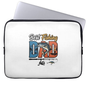 Capa Para Notebook Melhor Pai Pescador Camisa Desenho de Gravura Vint