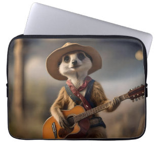Capa Para Notebook **"Melodias da Savana: Um Violão de Meerkat Ser