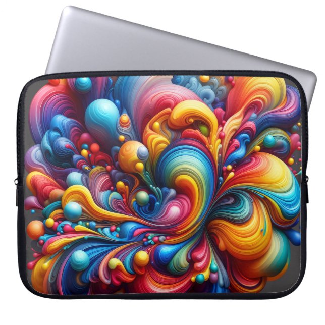 Capa Para Notebook Melting Abstract Colors (Frente)