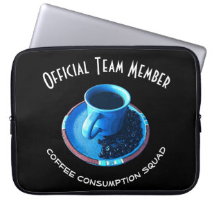 Capa Para Notebook Membro da equipa do pelotão do consumo do café