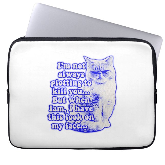 Capa Para Notebook Memória de gato engraçada para donos de gatos e am (Frente)
