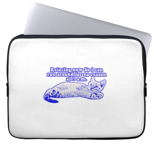 Capa Para Notebook Memória de gato zangado para donos de gatos e aman (Frente)