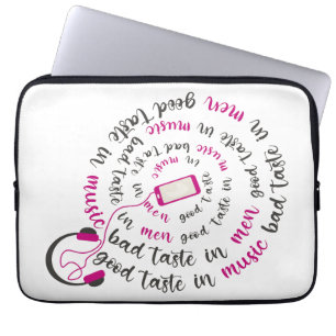 Capa Para Notebook Menina cita Bom gosto na música, mau gosto nos hom