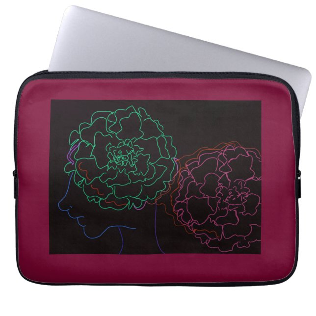 Capa Para Notebook Menina com Penteados Afro Puffs de Marigold Capinh (Frente)