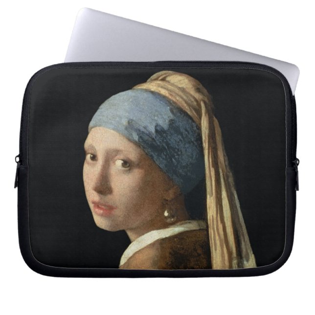 Capa Para Notebook Menina com um brinco da pérola, c.1665-6 (óleo em (Frente)