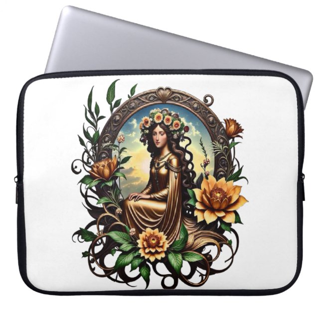 Capa Para Notebook Menina do Flor (Frente)