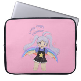 Capa Para Notebook Menina Feliz Ilustração Desenhada à Mão – Pequenos