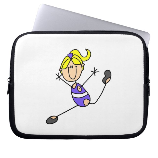 Capa Para Notebook Menina Loira Ginasta (Frente)